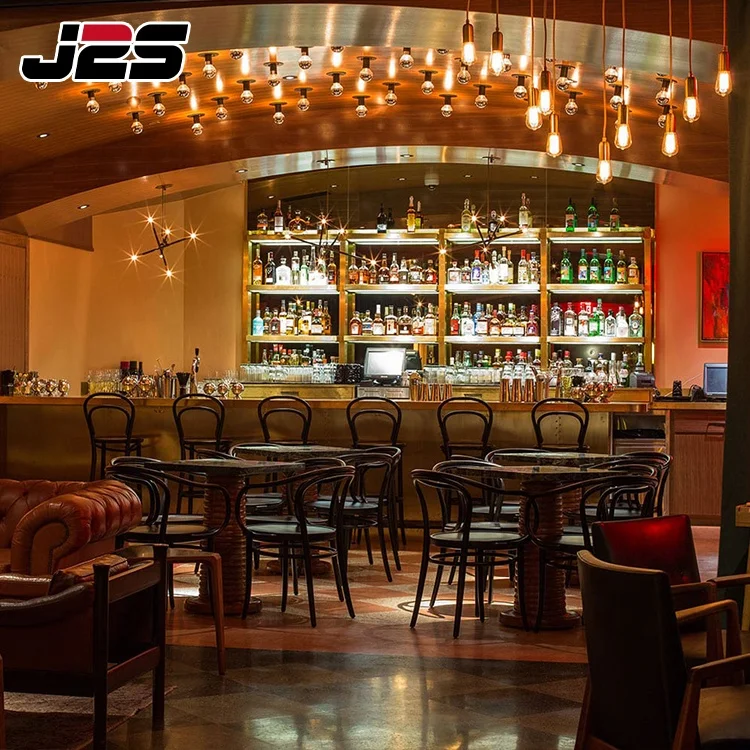 Kitchen Counter Height Pub Restaurant Industrial Wooden Bar Stool With Low Back 72cm Metal Frame High Bar Chairs