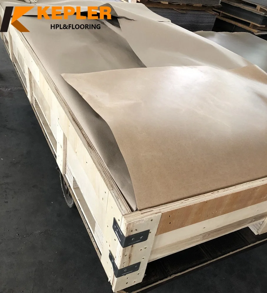 Kepler Decorative Gold Brushed Metal surface 0.8mm 1mm thickness 1220*3050mm phenolic HPL High Pressure Melamine Laminate Sheet