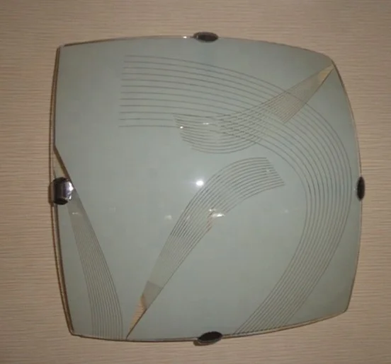 Оптовая продажа по низкой цене, стеклянный и Железный квадратный гибкий стеклянный энергосберегающий потолочный светильник для спальни/балкона