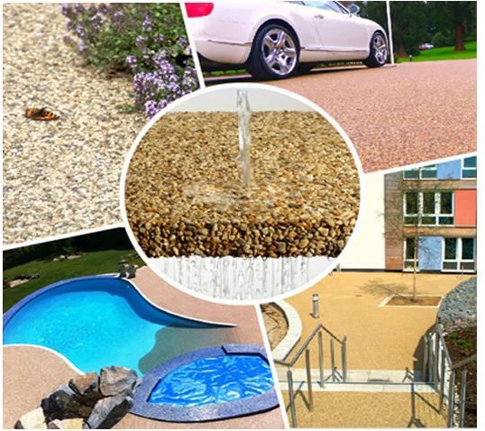 stone glue gravel binder  resin pebbles floor pu resin  liquid rubber aliphatic polyurethane resin driveway paving stone