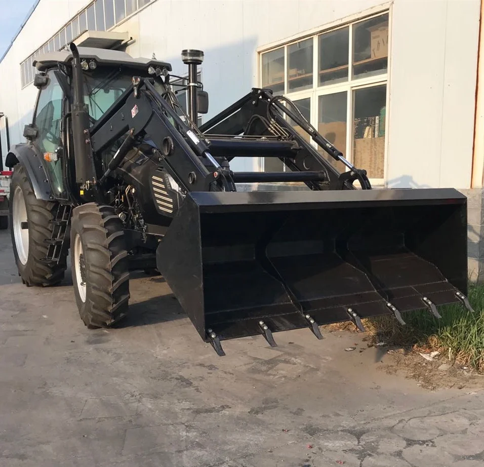 cheap best 100-180hp farm tractors with front end loader and back hoe