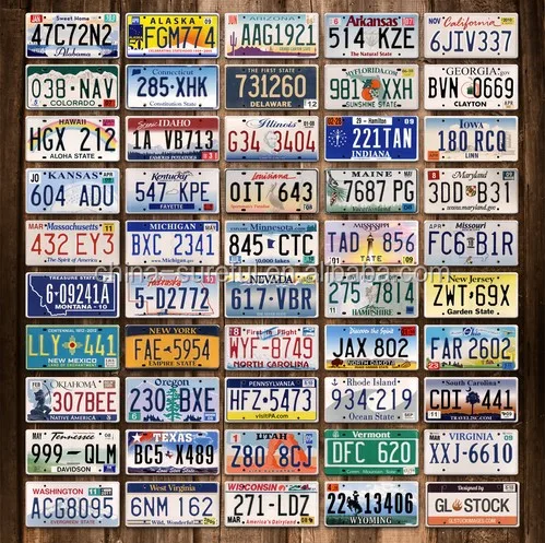 Прямая продажа с фабрики, лицензия на автомобиль, винтажная металлическая табличка с номером