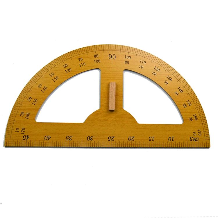 Teacher Blackboard Drawing Tool Classroom Supply Hand Tool Supply Protractor Set Math Classroom Teaching Protractors Nature Wood