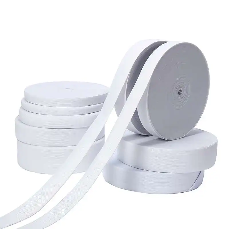 Free sample high quality ribbon fitness Flat Knitted Elastic chair webbing wrist Elastic Band for underwear