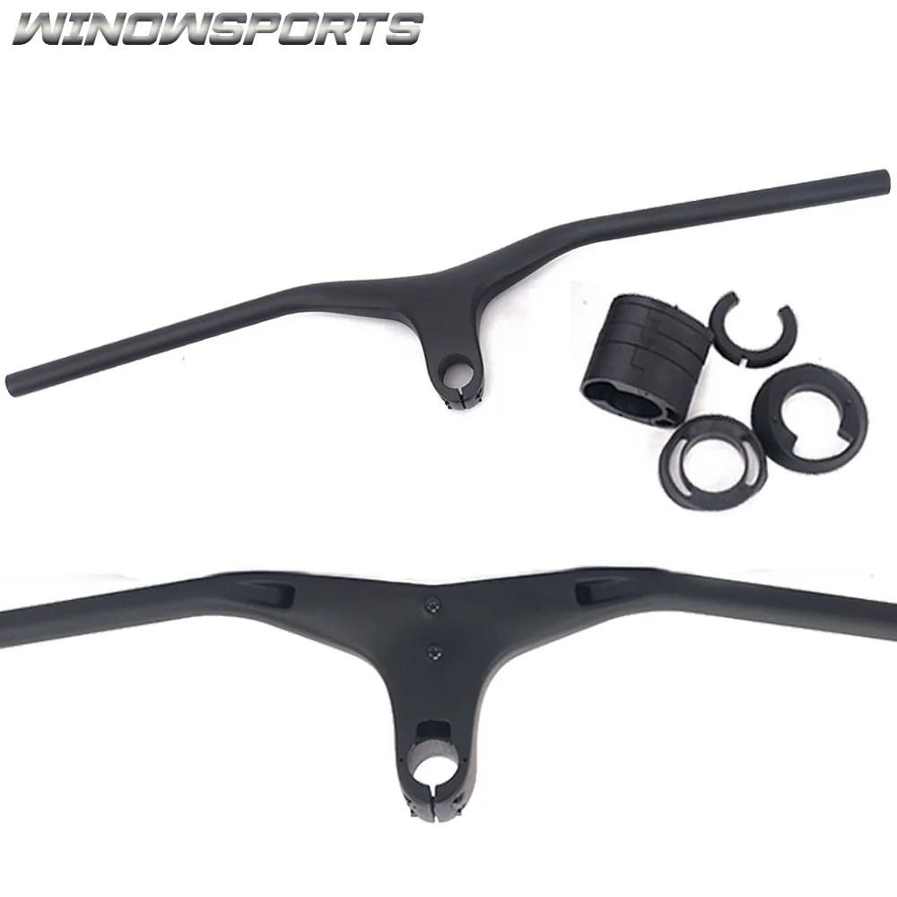 New Full Inner cable Carbon 800mm MTB Integrated bar -10degree Racing Bike Bike Handle Bars 28.6MM Swallow shaped Handlebar