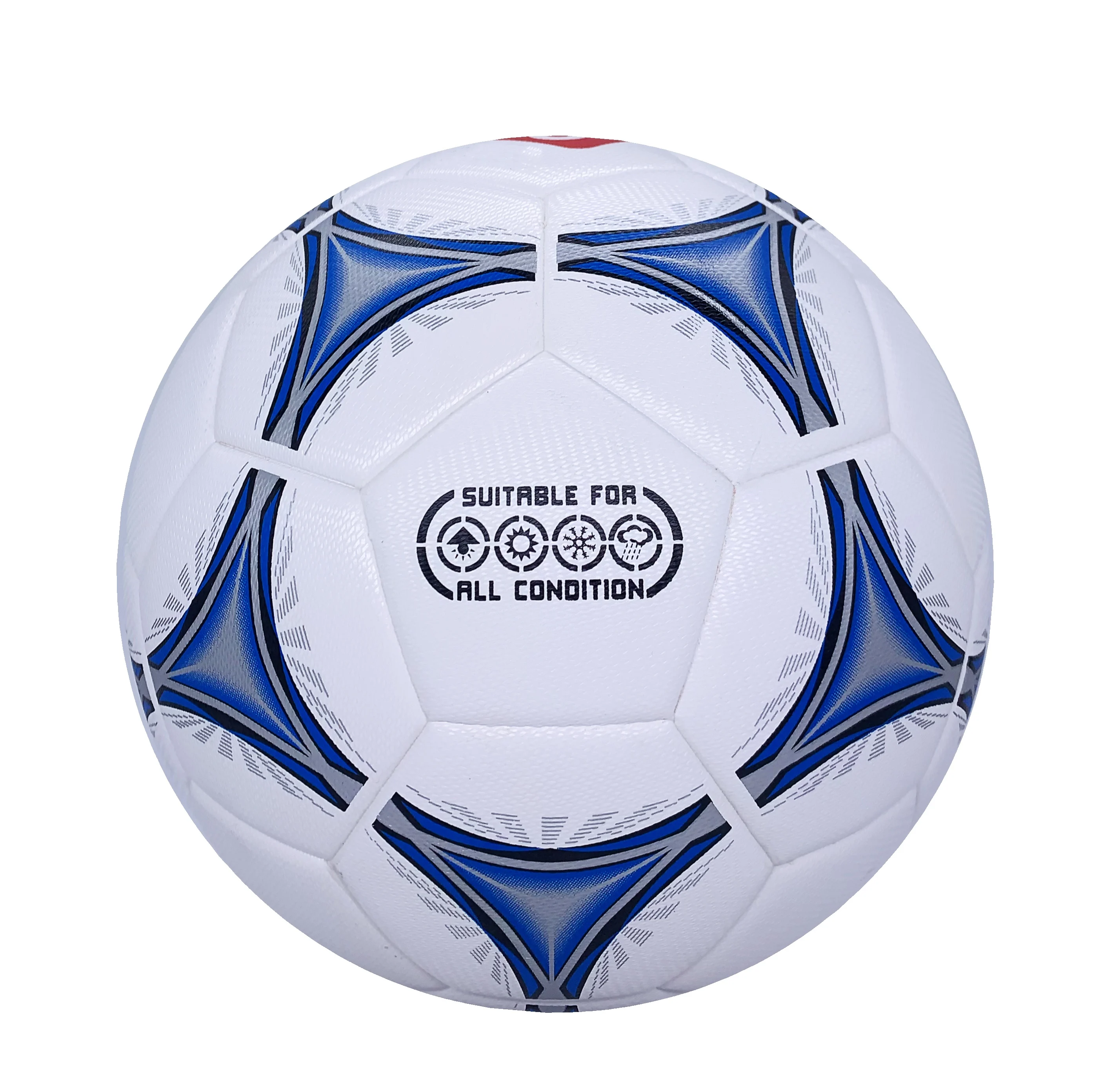 
China manufacturer custom thermo bonded best material orange 6 panels football soccer for exercise 