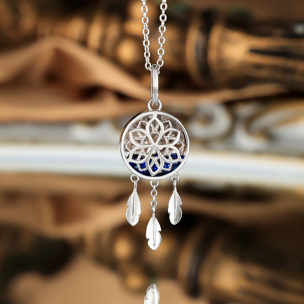 Wholesale Fine Jewelry Dream Catcher 925 Silver Necklace Charm Pendants for Jewelry Making