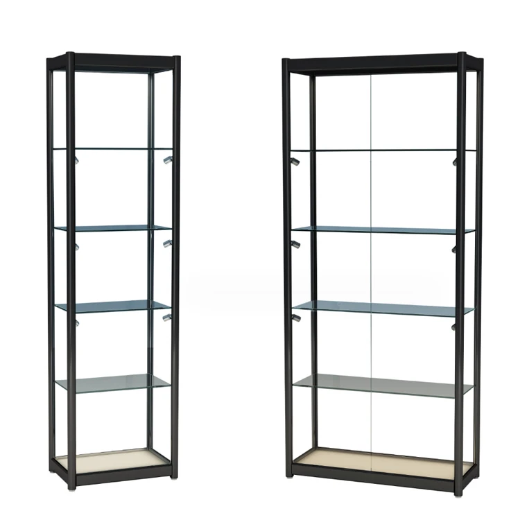 Custom retail tobacco shop display cabinet Lockable aluminum frame glass display cabinet