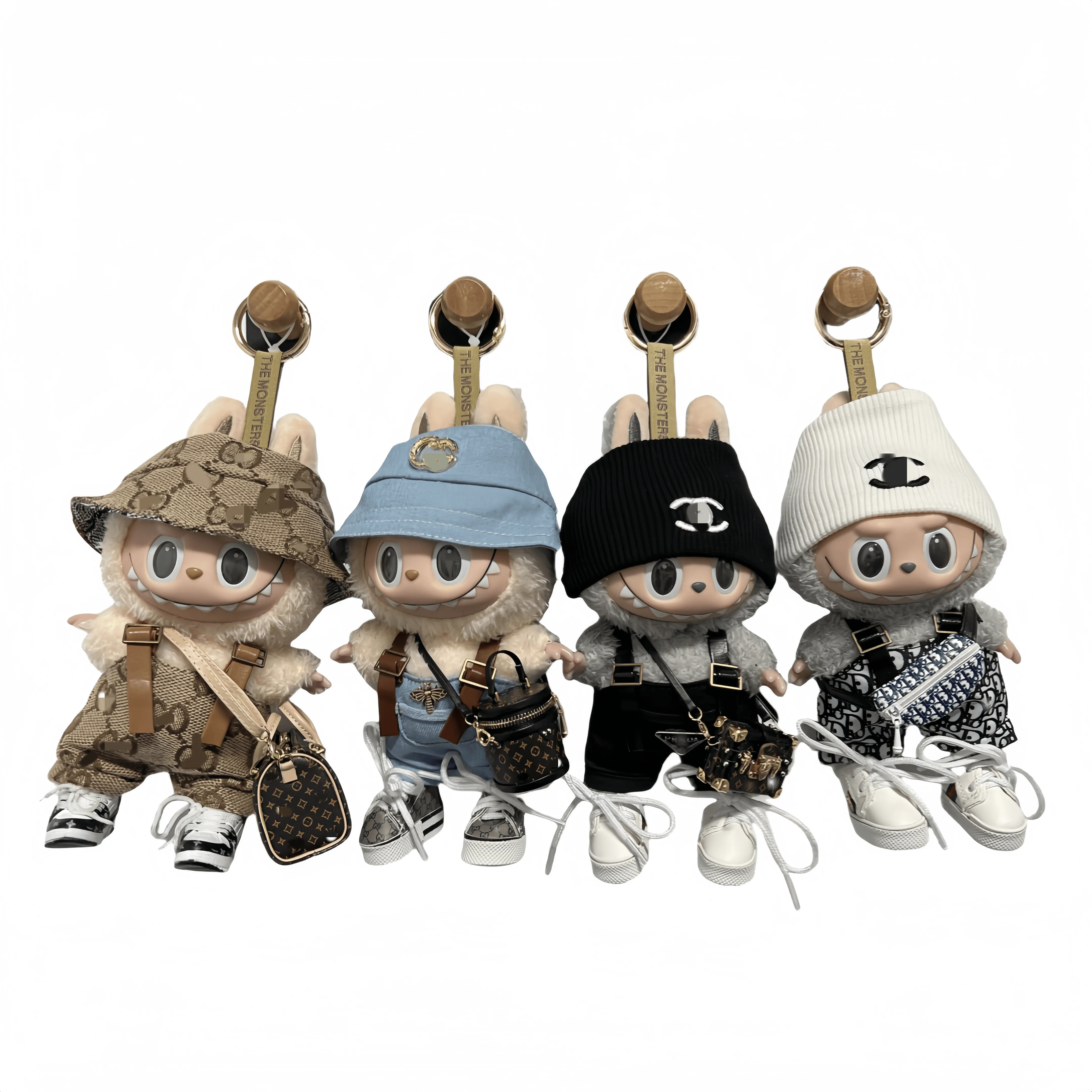 labubu clothes luxury 17cm designers branded Doll Accessories Suit Doll Clothes box for Chanel LV Gucci Prada