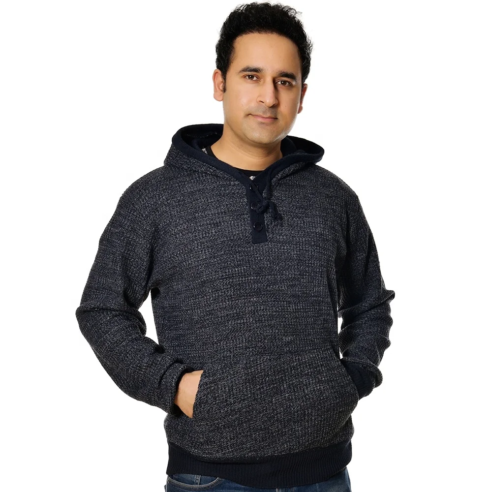 
Mens pullover hoodie long sleeve striped jacquard thick sweater men polyester sweaters 