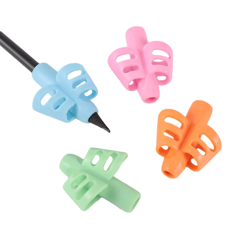 Hot sale 3pcs Children Writing Pencil Pen Grips Holder StudentsPractice Silicone Pen Aid Posture Correction Device for Kids