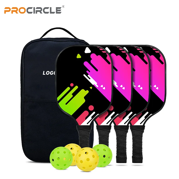 Professional lightweight pickleball paddle glass fibre pickleball paddle usapa approved pickleball paddle racket set