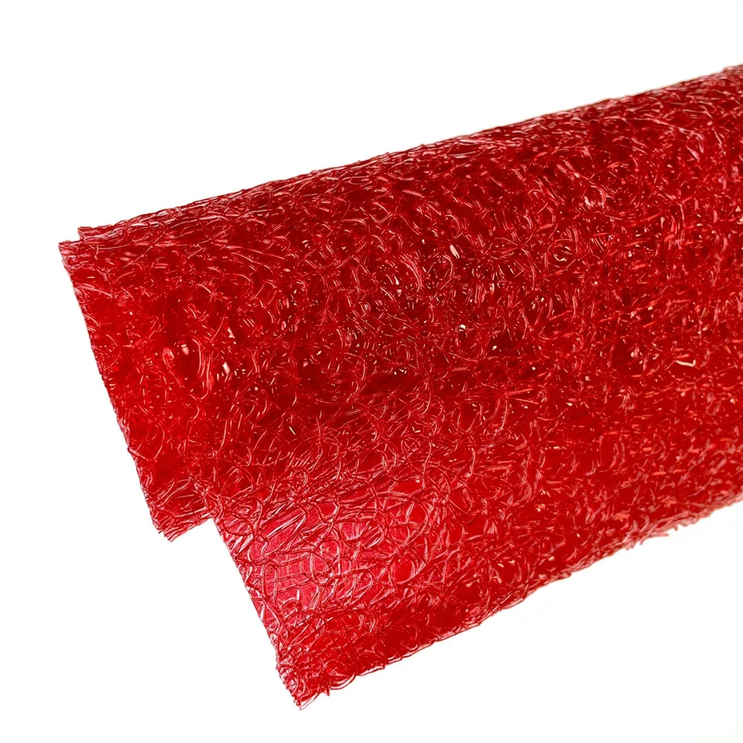 High frequency colorful noodle pattern PVC Film hot melt film for making rubber patch 3D patch label