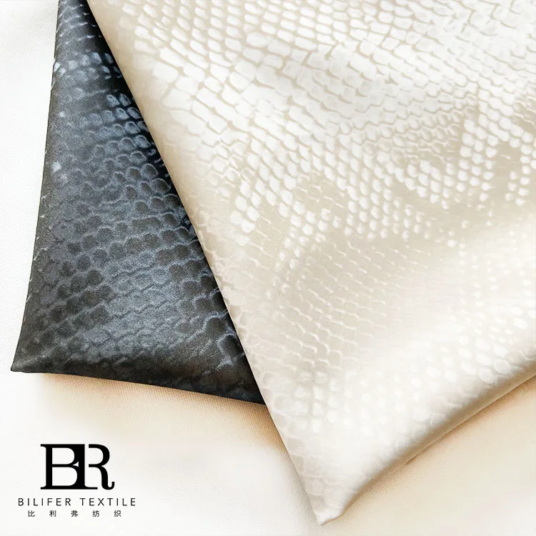 4-way stretch snake printing PU synthetic leather faux leather clothing leather fabric for Tights for leggings