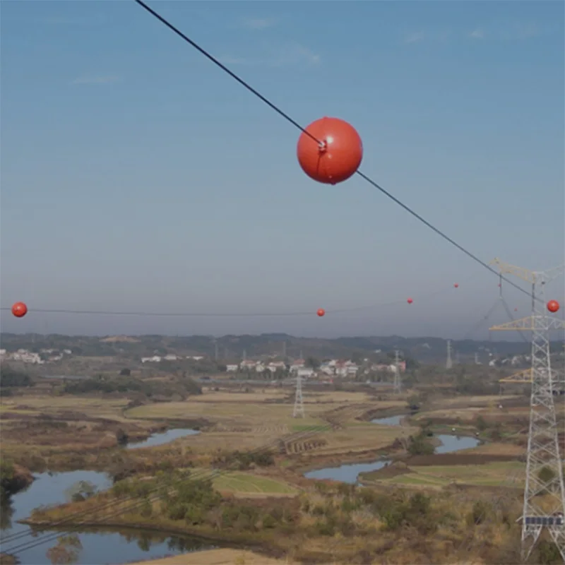 33kv tubular poles transmission line aerial marker balls 600mm for power lines