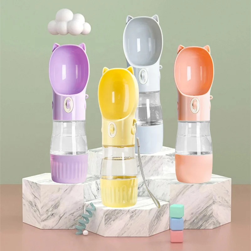 Pet Outing Water Bottle Portable Water Cup Dog Water Dispenser Food Feeding Outdoor Dog Walking, Drinking Accompanying Cup
