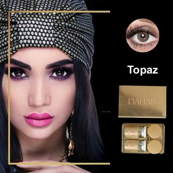 Daily colored contact lenses good quality TOPAZ#12 koran material 10 pc inside