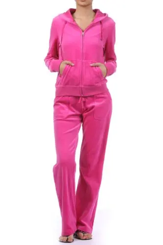custom velour velvet slim fit Jogging Suit Tracksuit  sweatsuit training suit zip up crop top women ladies girl