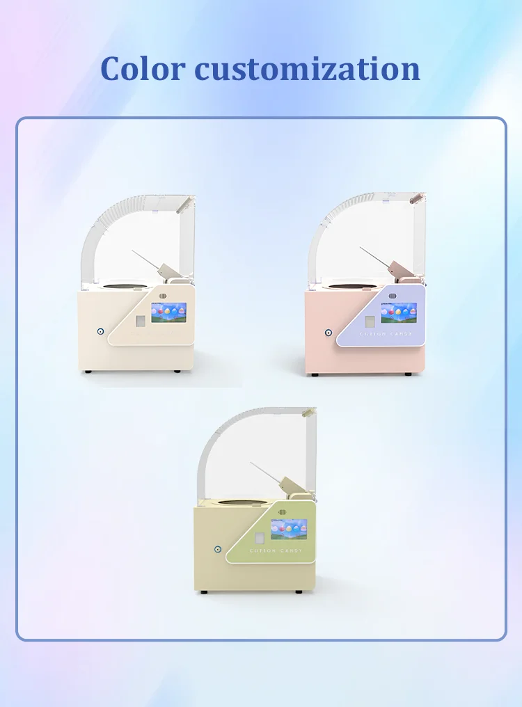 Professional Business Equipment Small Machine China Manufacturer Semi-Automatic Cotton Candy Vending Machine 5 Flavours