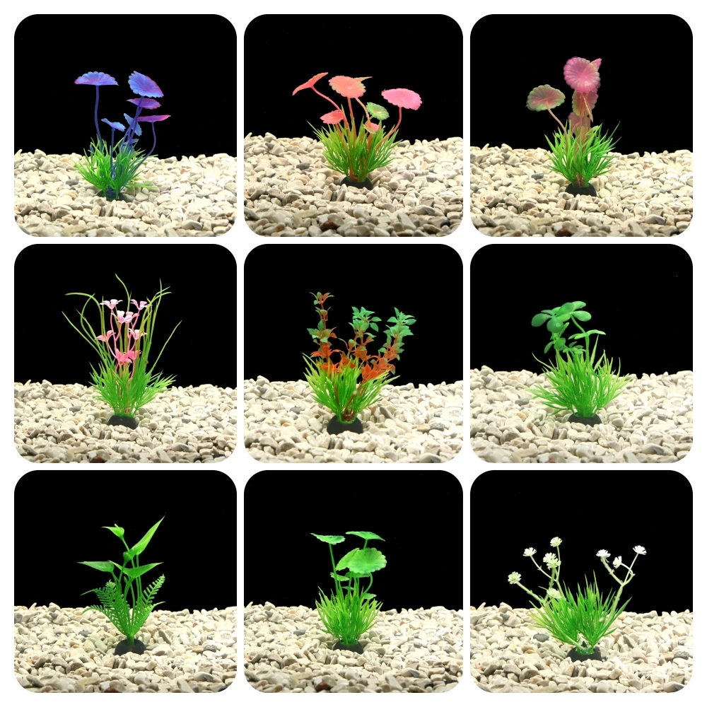 Wholesale Aquarium Fish Tank Decoration Plastic Artificial Aquarium Plants