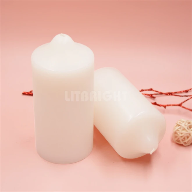 Pure cotton wick Flat top Pillar Candle Unscented Candles paraffin candle for Home Church Weddings