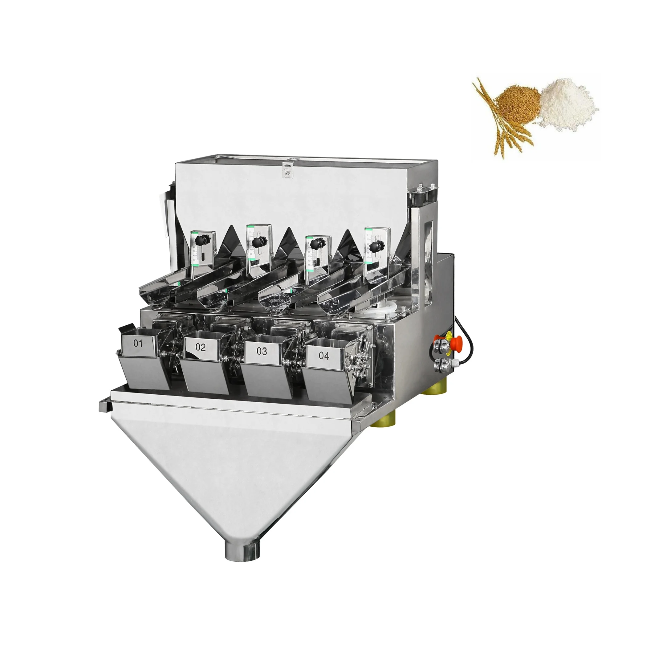 Automatic High Accuracy 4 Leads Linear Weigher Chocolate Bean Packing Machine Coffee Packaging Machine (ZH-A4)