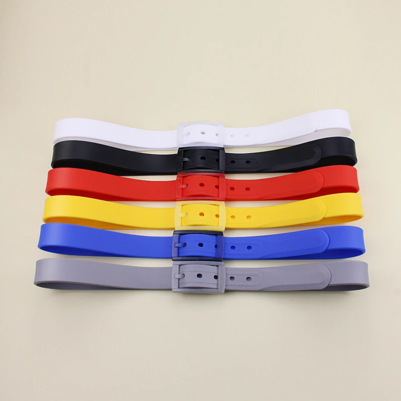 Wholesale custom various types colorful or clear silicone rubber plastic belt diving golf outdoor sports belt