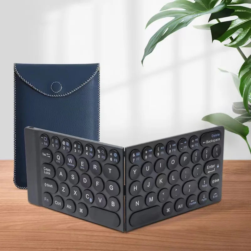 Folding mini portable Bt wireless keyboard  gaming office keyboard