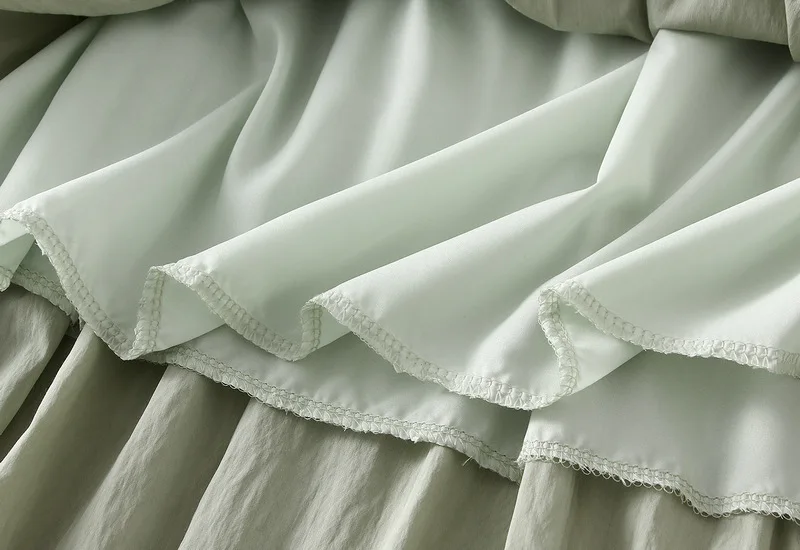 Summer Vintage Stitching Pleated Maxi Cotton Skirt