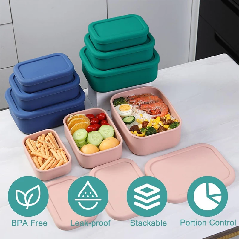 New Arrival Portable Rectangular Food Grade Heatable Lunch Box with Lid Wholesale Bento Box for Lunches