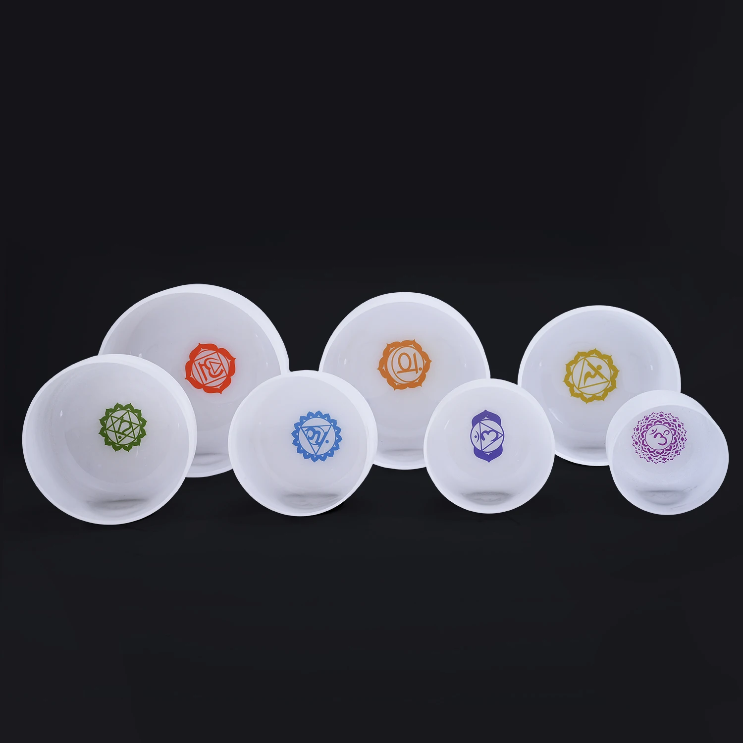 SUCCESS New Seven Chakras 432 440HZ High Note Crystal Singing bowl Set for Healing