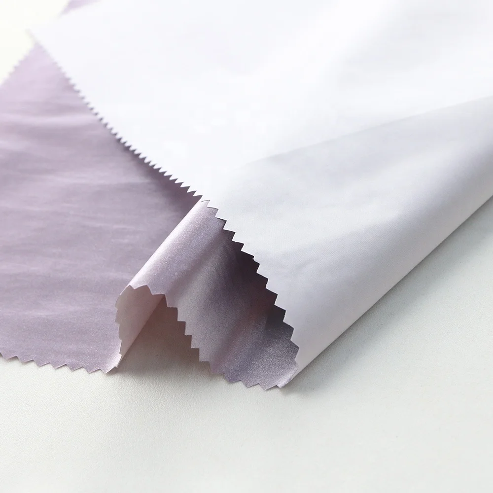 Pearlescent wrinkled nylon polyamide fabric fabrics supplier for padding down jacket
