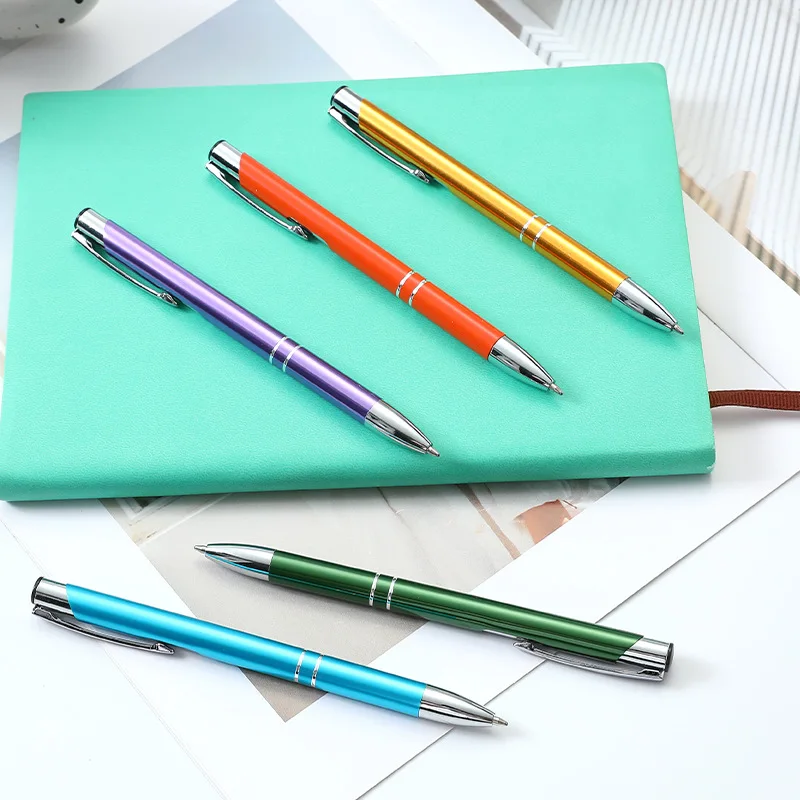 Горячая распродажа синяя шариковая ручка рекламная дешевая подарочная металлическая на заказ персонализированная с логотипом