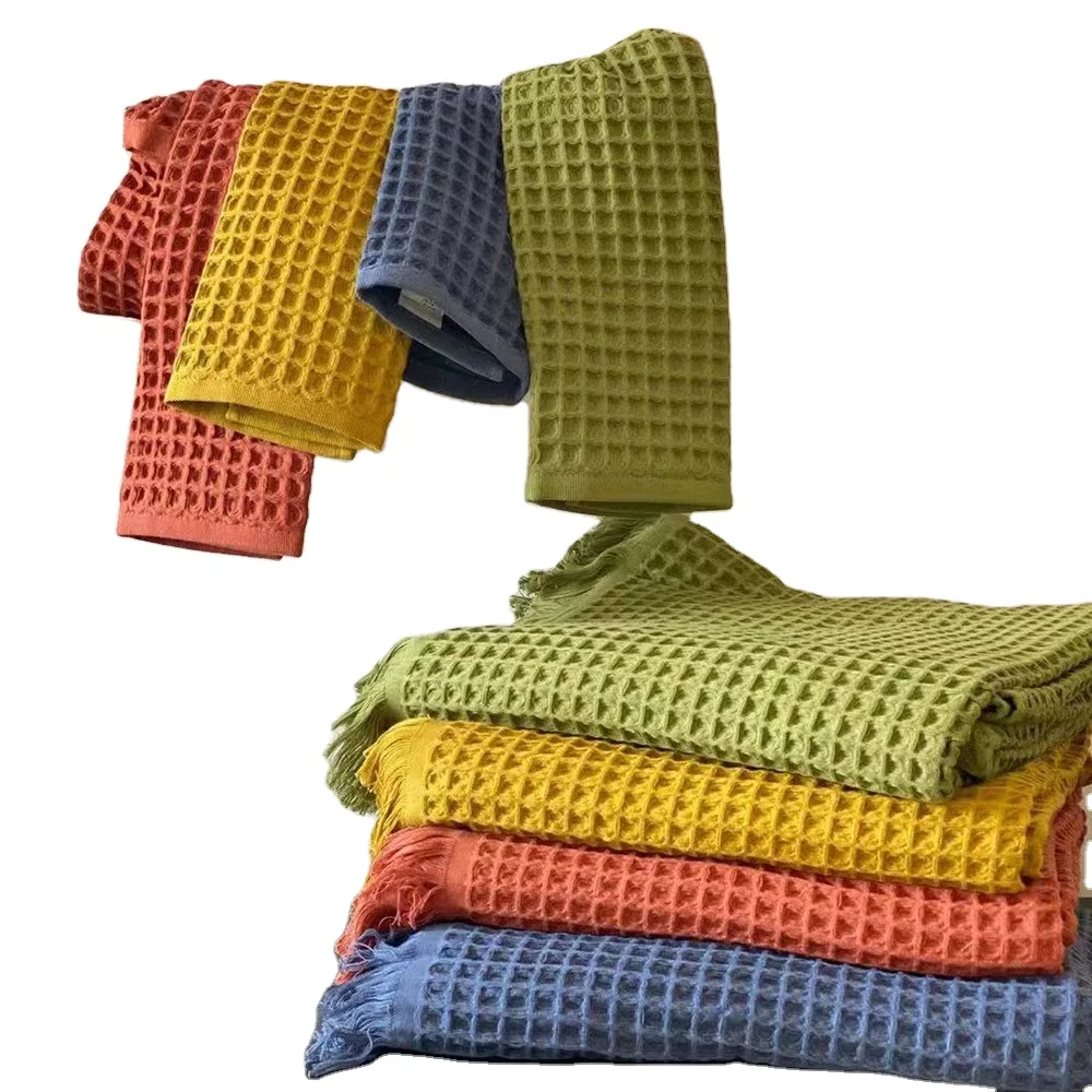 Красочное высококачественное Вафельное полотенце RTS 100% хлопок