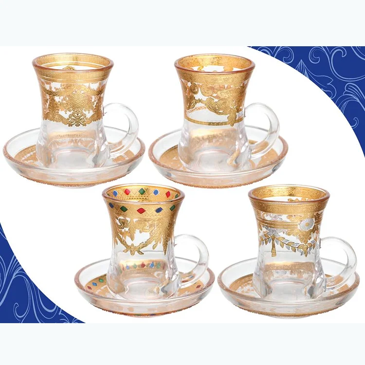 Wholesale Arabic Style With Handmade Decorative Painting Tea And Coffee Cup Sets
