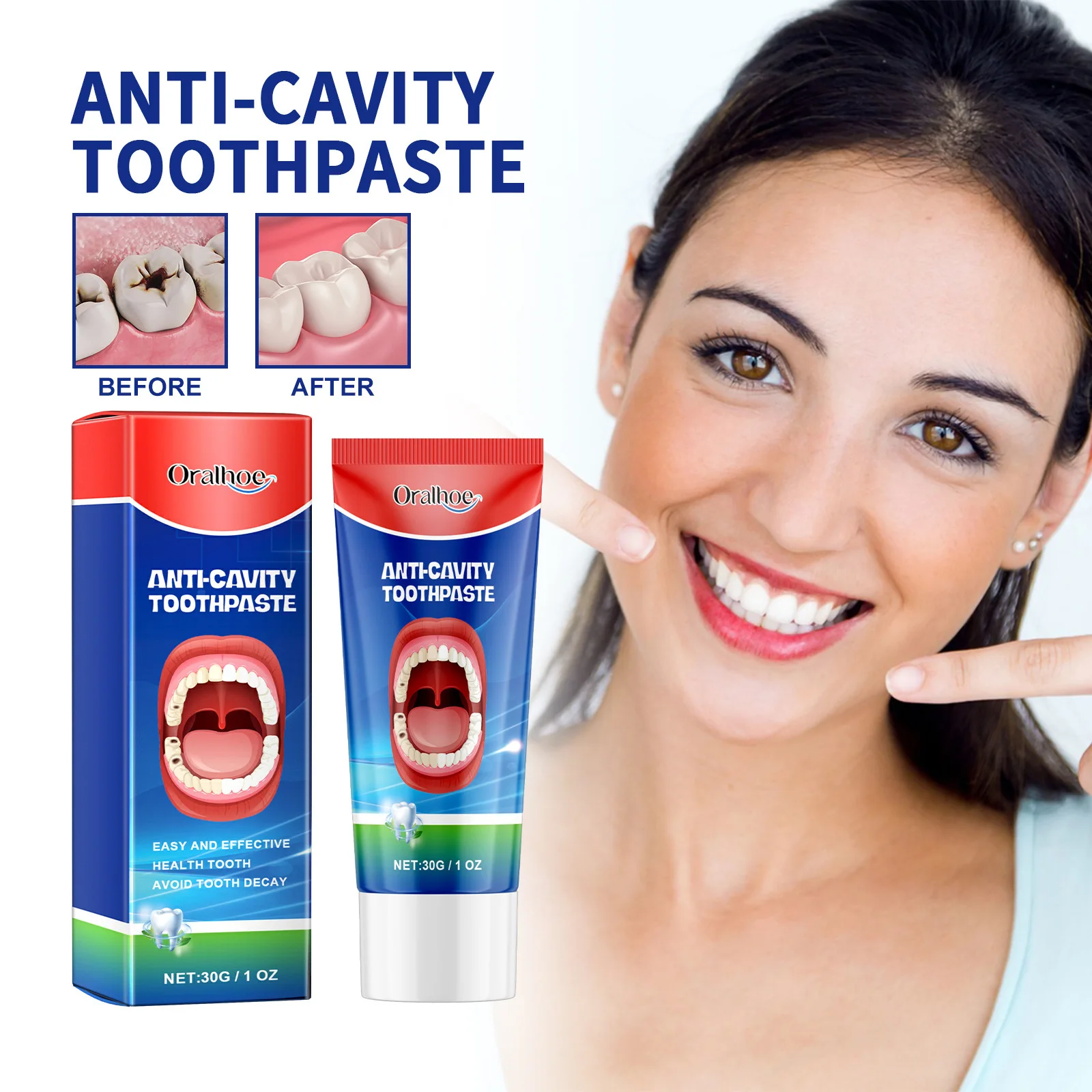 30g new products tooth paste tooth whitening appliances prevent gum diseases health care products for mouth health