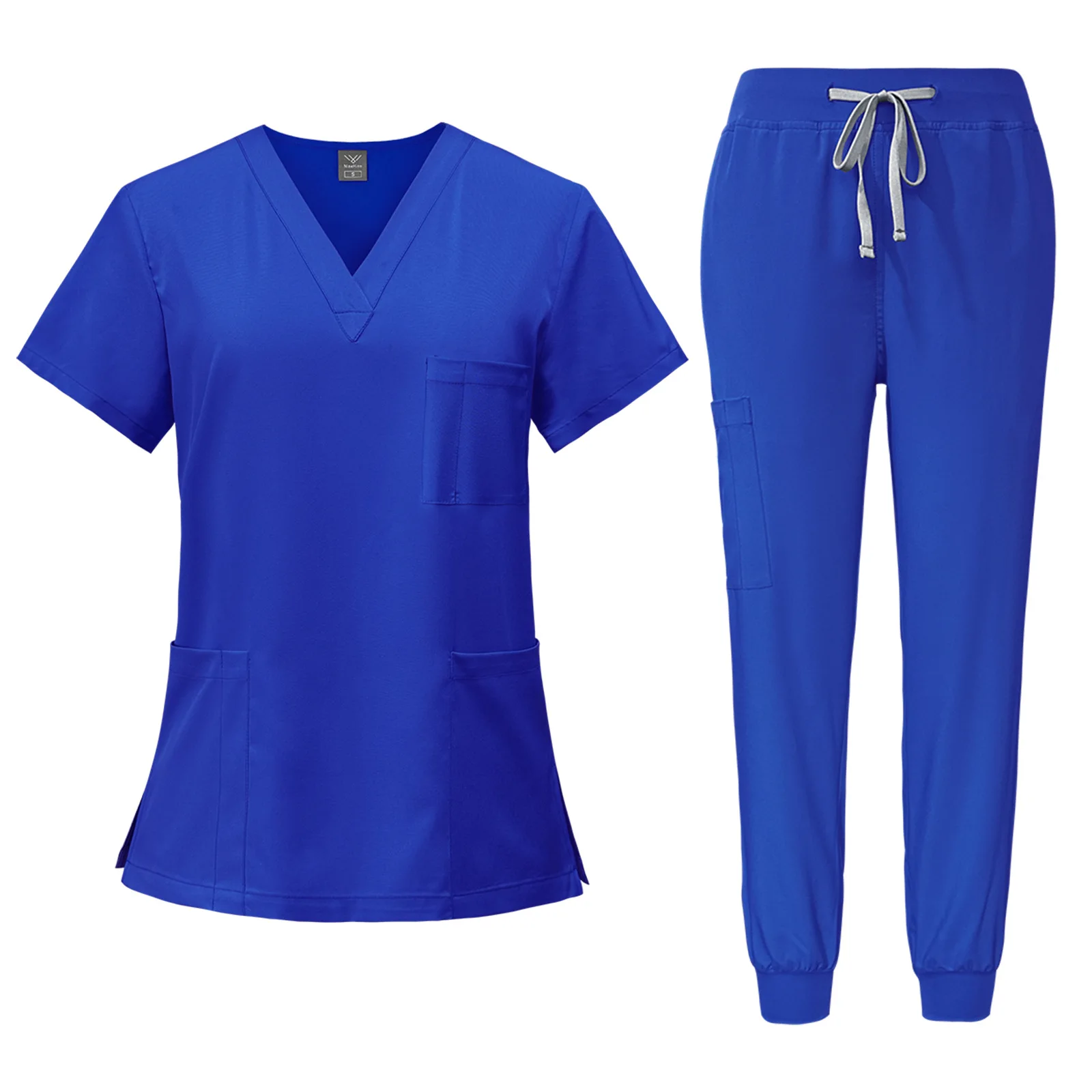 Embroidery Private Label Work Stretch Nonwoven Fabric Nurse Tops Sets Medical Men Women Hospital Nursing Scrubs Uniforms
