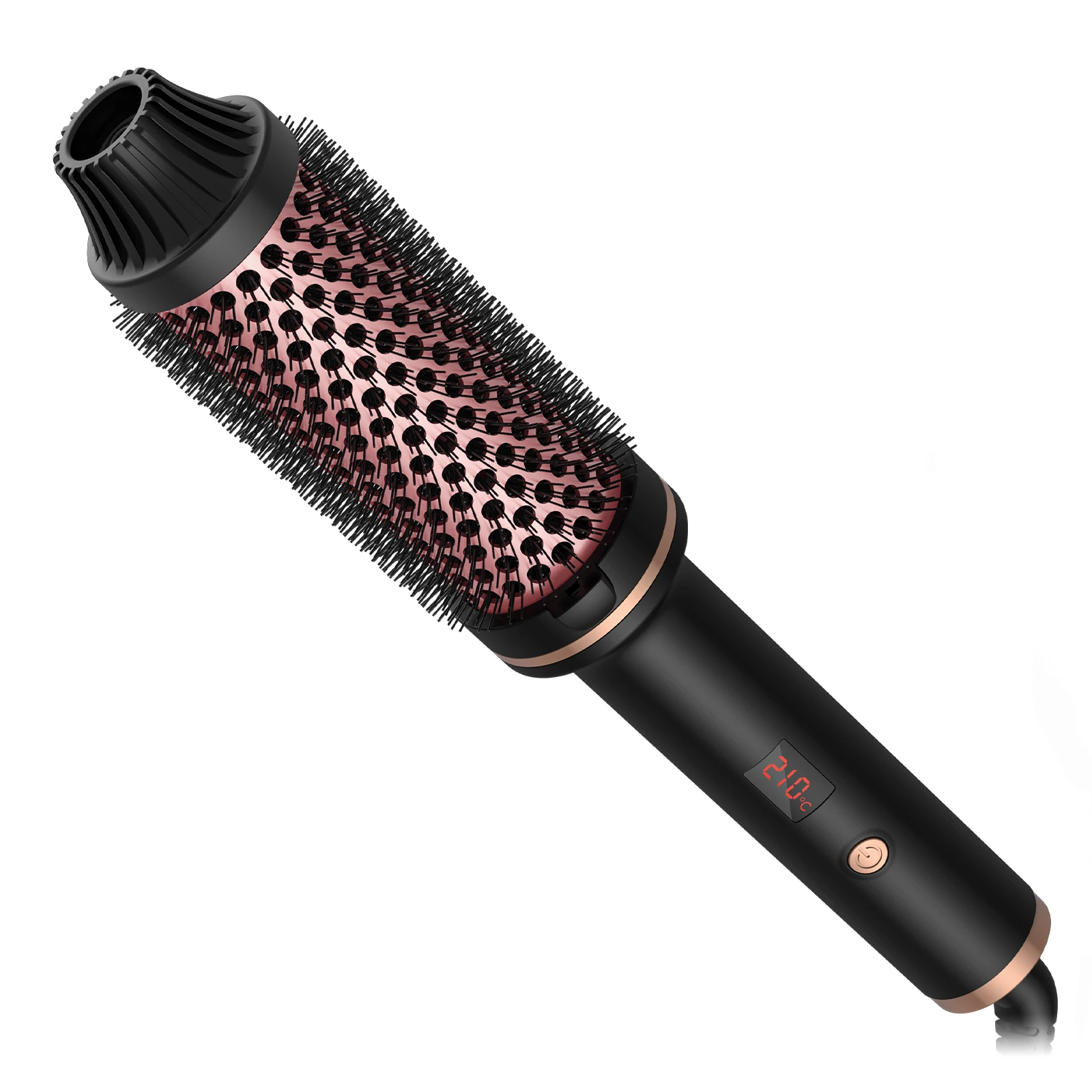 Customized Electric Ionic Ceramic Rolling Round Hair Curler Brush Heated Thermal Brush