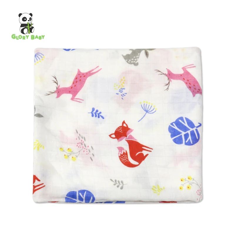 
Baby Muslin Baby Swaddle Blanket 70% Bamboo 30% Cotton 47x47 inch Baby boy Nursing Cover, wrap, Burp Cloth 