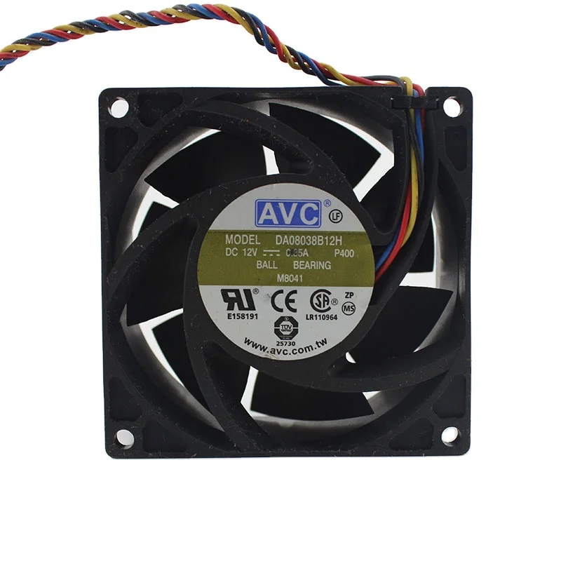Новый AVC da08038b12h DC 12V 0.85a 8038 8 см 4-контактный PWM контроллер температуры шасси вентилятор