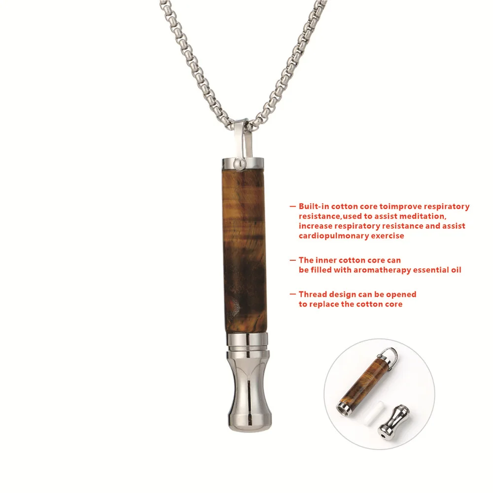 Breathe Easy Herbal Smokes Black Cigarettes Smokeless Essential Oil Inhaler Quit Stop Smoking Anxiety Breathing Necklace for Men