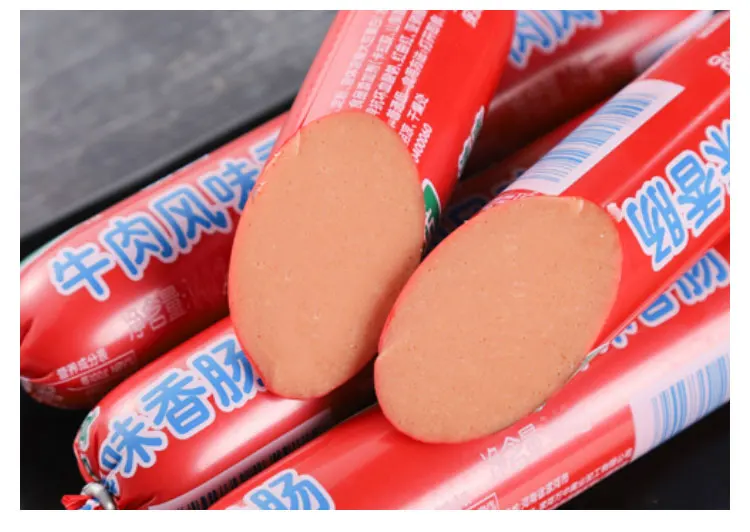 halal instant chinese beef sausage plastic casing for sausage silicon  Fried Sausage Instant Noodles Casual Snacks Spicy