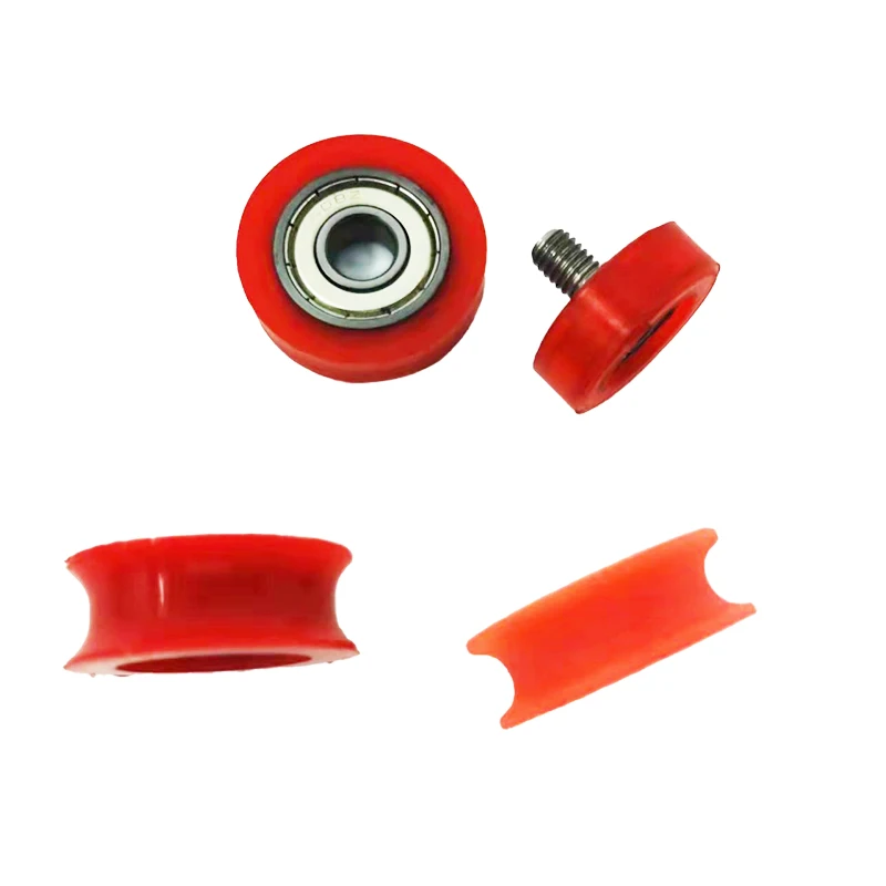 Plastic Material 6*22*8mm Flat Wheel Construction Door Window Caster Bearings