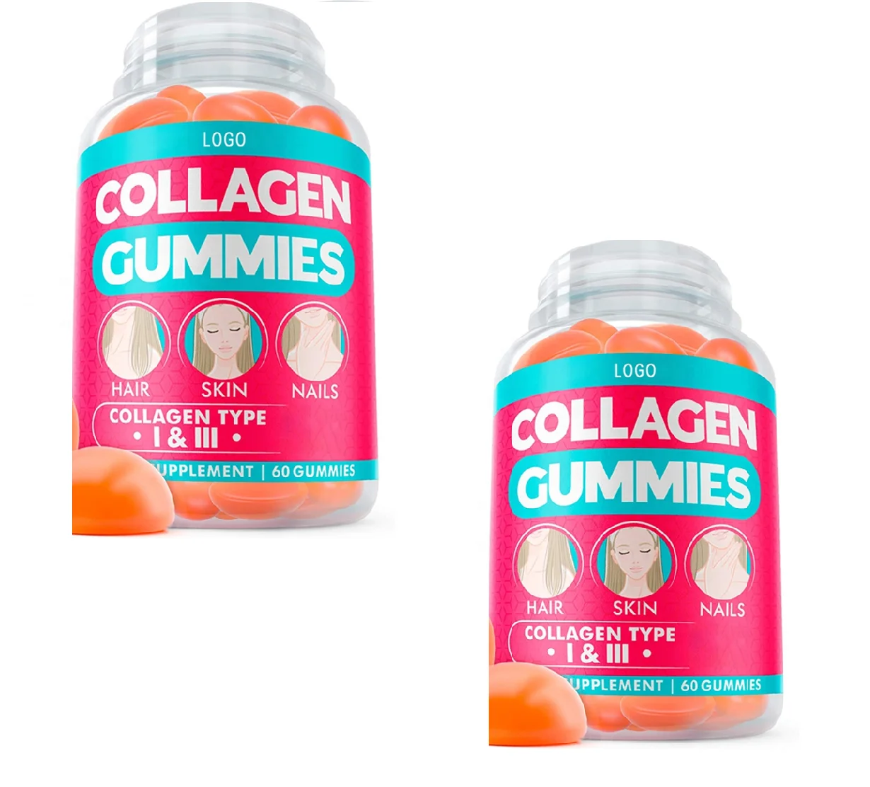 Private Label Vegan and Biotin Keratin Own Brand Engyme Keto Anti Age Vitamin Collagen Gummies Candy