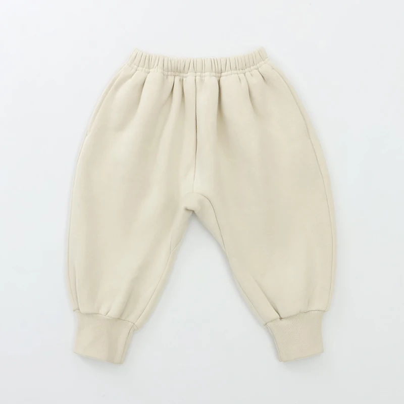 Hot Sale Baby Clothes Solid Color Pants & Shorts Warm Toddler Girls Soft Fleece Fabric Kids Pants