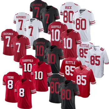 Football Jerseys #80 Jerry Rice 10 Jimmy Garoppolo 97 Nick Bosa 85 George Kittle 16 Joe Montana American Football jerseys