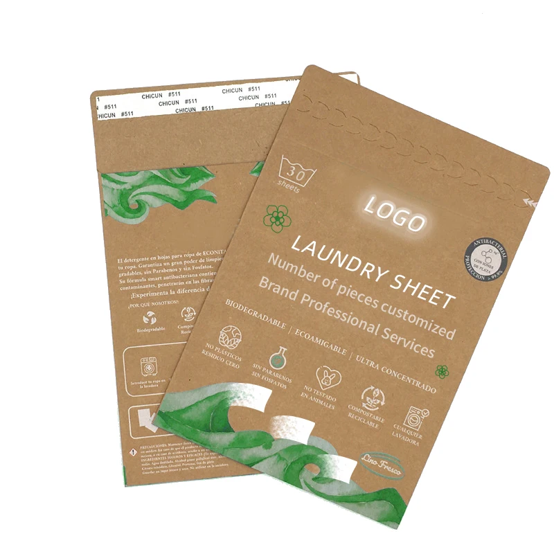 Бесплатный образец, Экологически чистая бумага для мыла, таблетки для стирального порошка, лист для стирки одежды