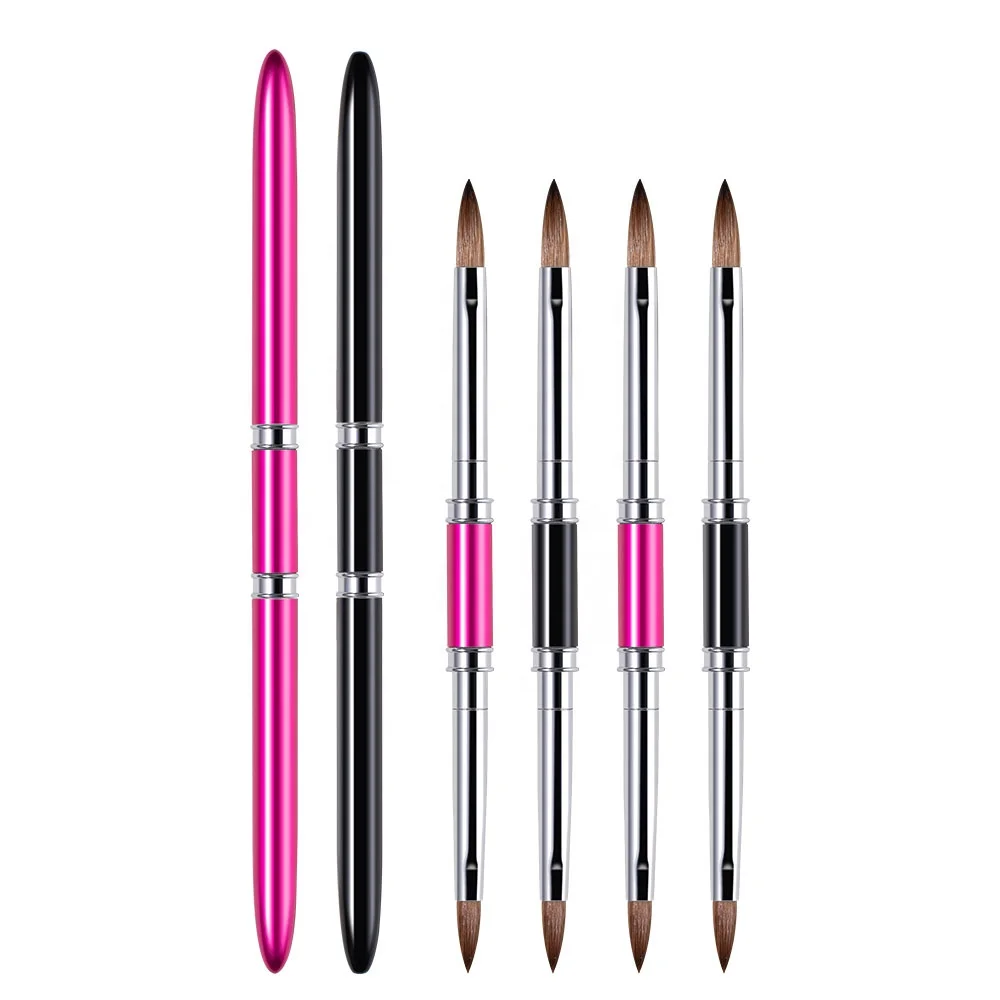 GUYO New Arrival Double-end Nail Liner Painting Brush 100% Kolinsky Acrylic Brush