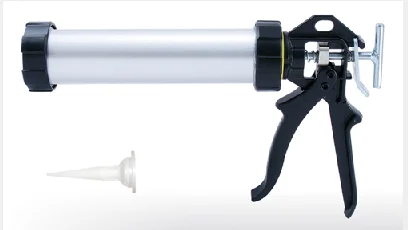 Professional Silicone Gun 600ml Caulking Gun for Sealant JUHUAN Glue Gun 9 Inch Construction Building Smooth Rod 600ml 1:1