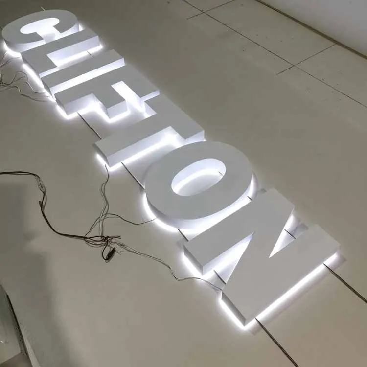  Гальванизированная светодиодная буква алфавита наружное 3d освещение Светящаяся вывеска с логотипом